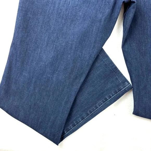 Soft Surroundings Dark Wash Whisker Tummy Control Highrise Bootcut Jeans Size TL - Picture 8 of 14